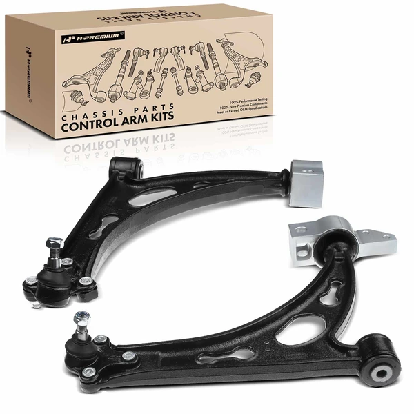 2010-2013 Volkswagen GTI 2-Pc Control Arm, Front Lower with Ball Joint A-Premium APCA0067