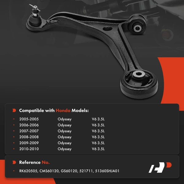 1-Pc Control Arm and Ball Joint Kit, Front Driver Lower with Ball Joint A-Premium APCA8918