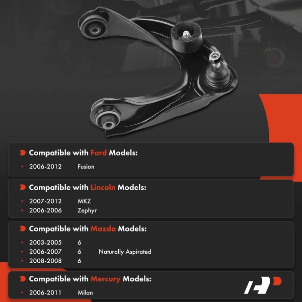 1-Pc Control Arm and Ball Joint Kit, Front Driver Upper with Ball Joint A-Premium APCA4257