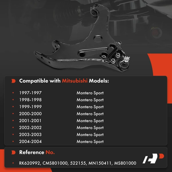 1-Pc Control Arm and Ball Joint Kit, Front Driver Lower with Ball Joint A-Premium APCA8125