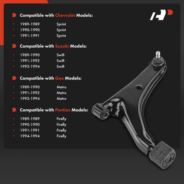 1-Pc Control Arm and Ball Joint Kit, Front Passenger Lower with Ball Joint A-Premium APCA4272
