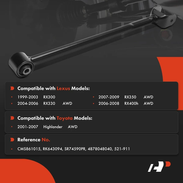 1-Pc Suspension Trailing Arm, Rear Side A-Premium APCA9458