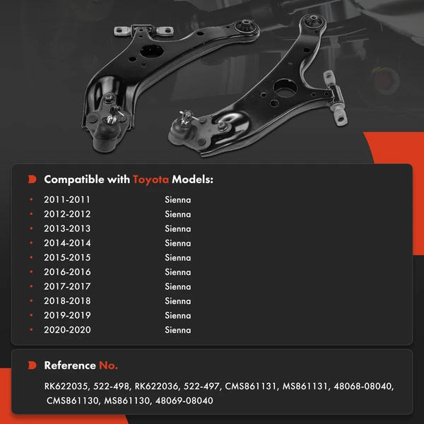 2-Pc Control Arm and Ball Joint Kit, Front Lower with Ball Joint A-Premium APCA4297