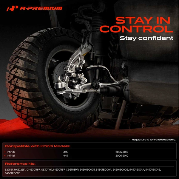 1-Pc Control Arm & Ball Joint Assembly, Front Driver Lower with Ball Joint A-Premium APCA8128