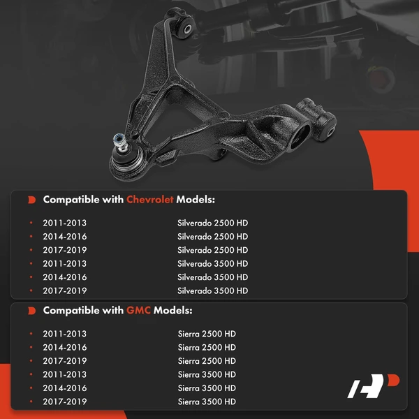 1-Pc Control Arm and Ball Joint Kit, Front Passenger Lower with Ball Joint A-Premium APCA8129