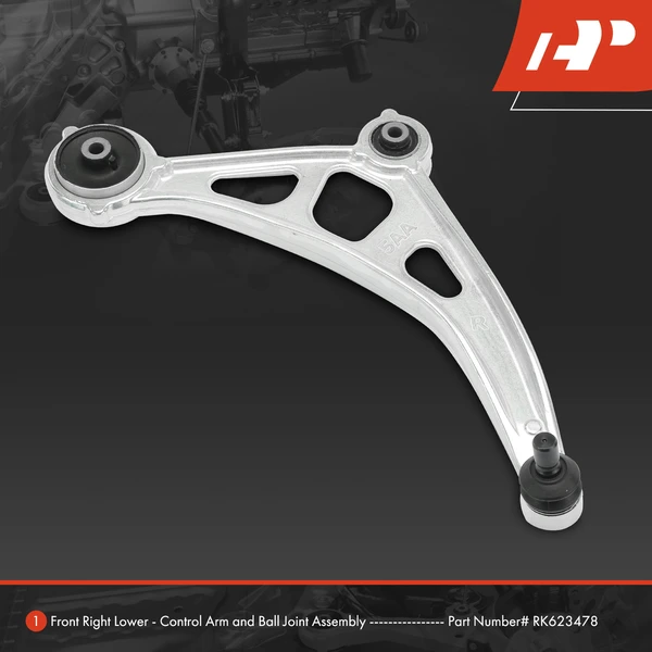 1-Pc Control Arm and Ball Joint Kit, Front Passenger Lower with Ball Joint A-Premium APCA5419