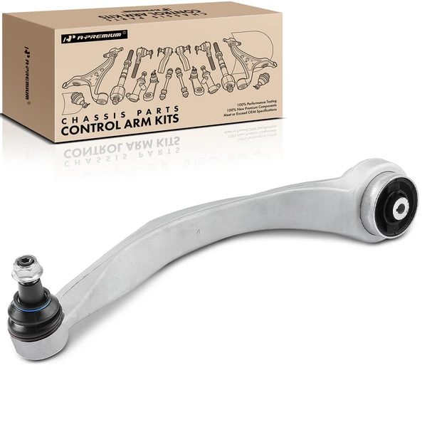 2011-2018 Audi A8 Quattro 1-Pc Control Arm and Ball Joint Kit, Front Passenger Lower Rearward with Ball Joint A-Premium APCA4326