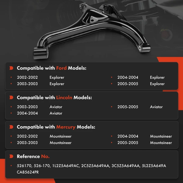 1-Pc Control Arm, Rear Passenger Lower A-Premium APCA8931