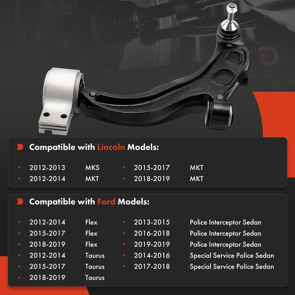 1-Pc Control Arm and Ball Joint Kit, Front Driver Lower with Ball Joint A-Premium APCA5684