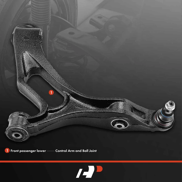 1-Pc Control Arm and Ball Joint Kit, Front Passenger Lower with Ball Joint A-Premium APCA4340