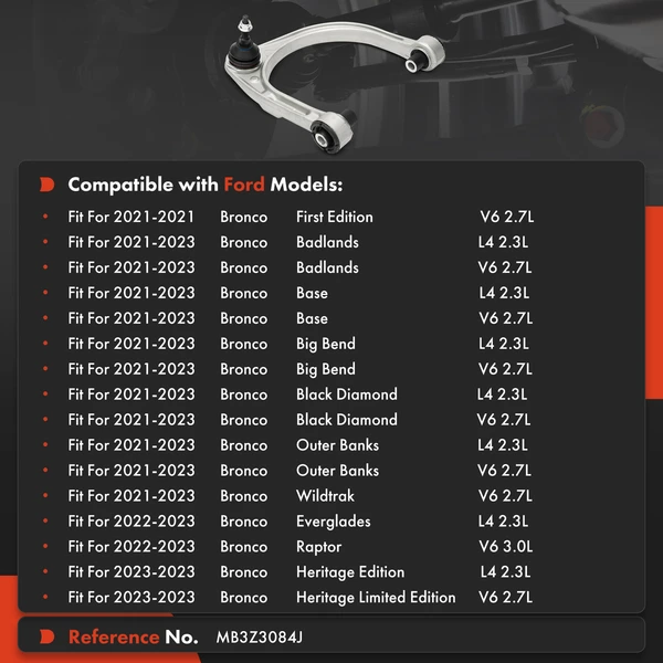 1-Pc Control Arm and Ball Joint Kit, Front Passenger Upper with Ball Joint A-Premium APCA6312