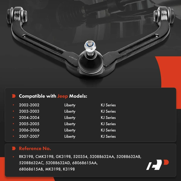 1-Pc Control Arm and Ball Joint Kit, Front Driver or Passenger Upper with Ball Joint A-Premium APCA8145