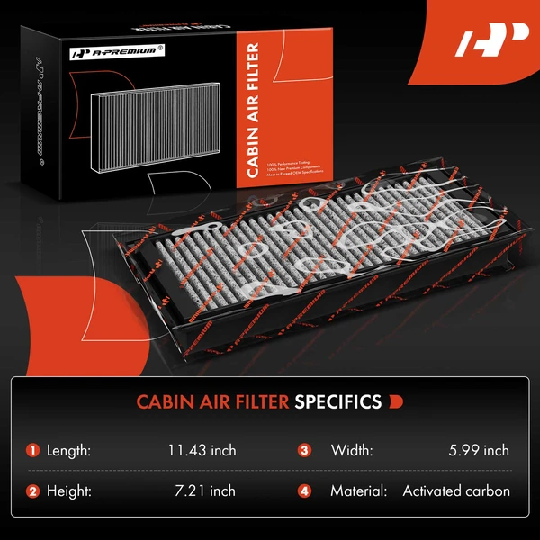 2 Pcs Activated Carbon Cabin Air Filter for Suzuki Forenza 2004-2008 Reno