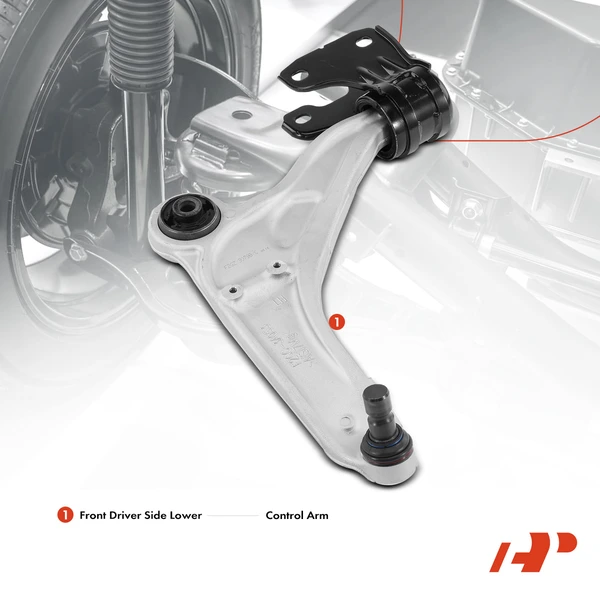 1-Pc Control Arm Ball Joint and Bushing Kit, Front Driver Lower with Ball Joint A-Premium APCA4127