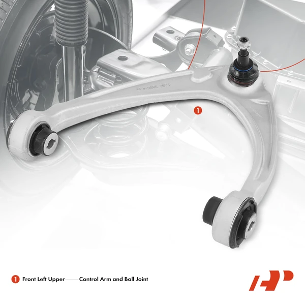 1-Pc Control Arm and Ball Joint Kit, Front Driver Upper with Ball Joint A-Premium APCA4131