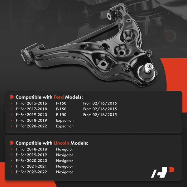 1-Pc Control Arm and Ball Joint Kit, Front Passenger Lower with Ball Joint A-Premium APCA4684