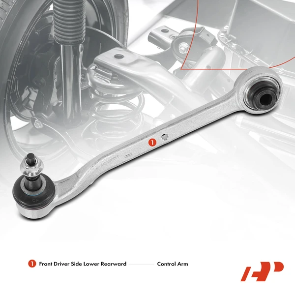 1-Pc Control Arm and Ball Joint Kit, Front Driver Lower Rearward with Ball Joint A-Premium APCA4136