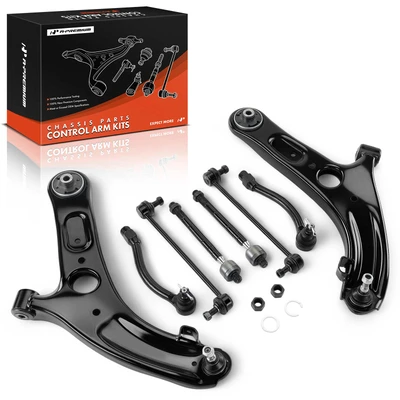 8 Pcs Front Control Arm Tie Rod Sway Bar Link
