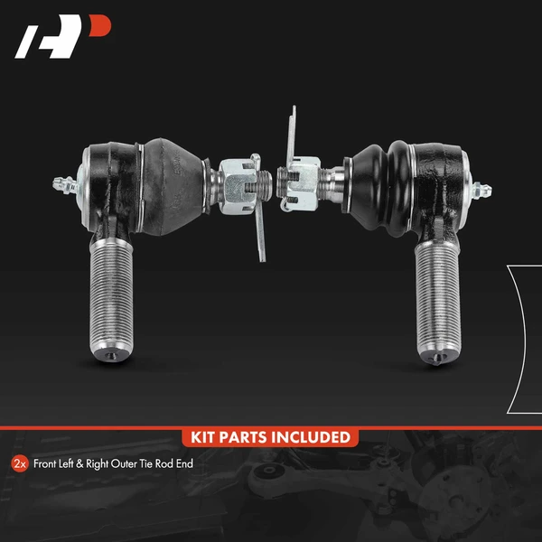 2 Pcs Front Outer Steering Tie Rod End for Isuzu NPR HD 1999-2019 NPR NRR Chevy