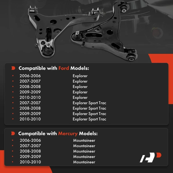 2-Pc Control Arm and Ball Joint Kit, Front Lower with Ball Joint A-Premium APCA6688
