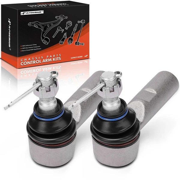 2 Pcs Front Outer Steering Tie Rod End for Toyota Tacoma 2005-2015 Base X-Runner