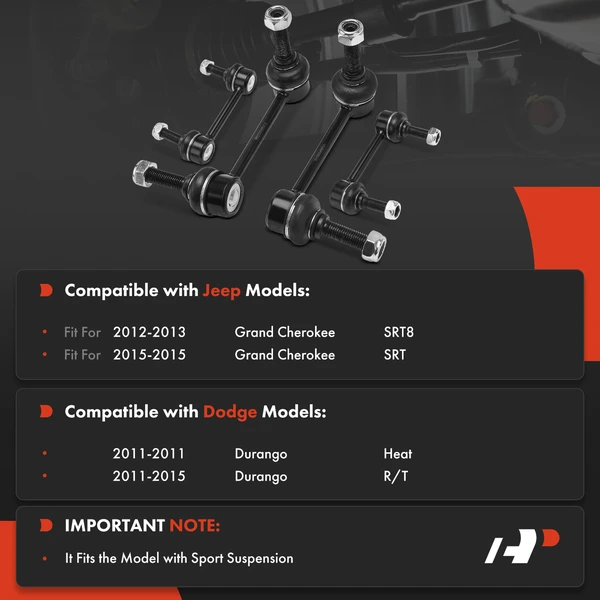 4-Pc Stabilizer Bar Link, Front & Rear A-Premium APCA7601