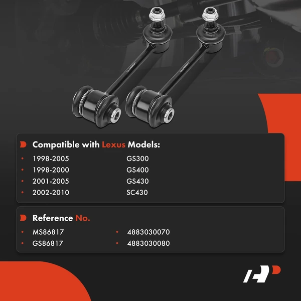 Sway Bar Link Rear Driver & Passenger A-Premium APCA7611