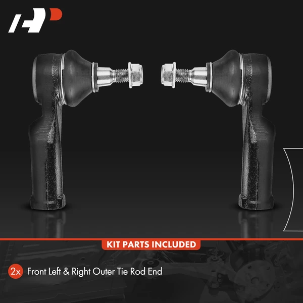 2 Pcs Front Outer Steering Tie Rod End for Jaguar X-Type 2002-2008