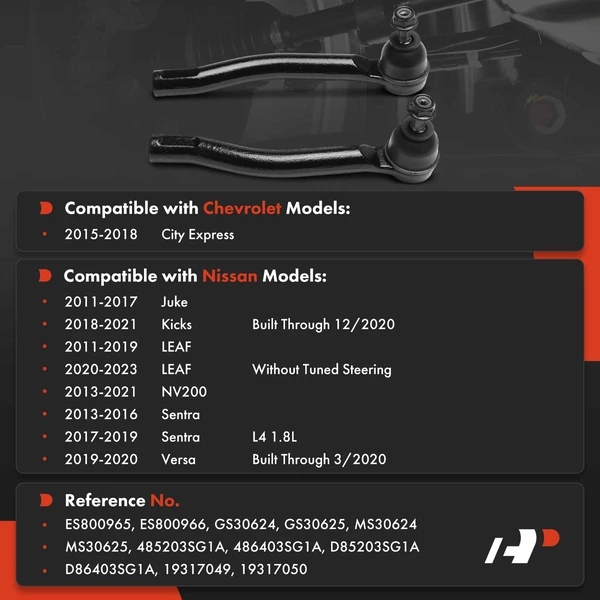 Tie Rod End Front Driver & Passenger Outer A-Premium APCA8595