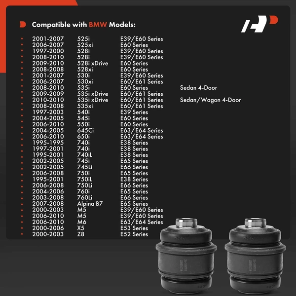 Suspension Control Arm Bushing Rear Arm To Knuckle A-Premium APCA9886
