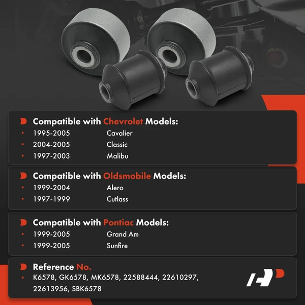 4-Pc Control Arm Bushing, Front Lower A-Premium APCA8967