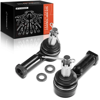 2 Pcs Front Outer Tie Rod End