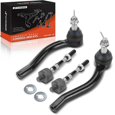 4 Pcs Front Inner & Outer Tie Rod End