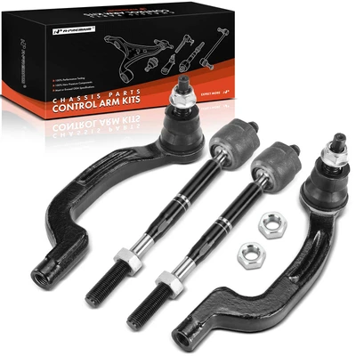 4 Pcs Front Inner & Outer Tie Rod Ends