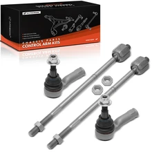 4 Pcs Front Inner & Outer Tie Rod Ends