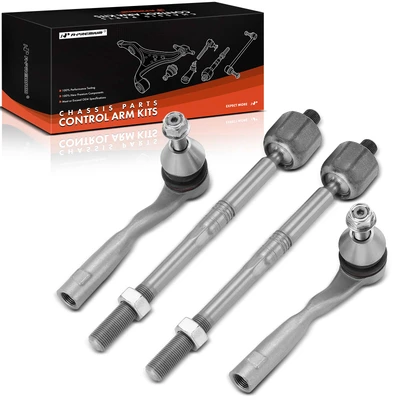 4 Pcs Front Inner & Outer Tie Rod End Kit