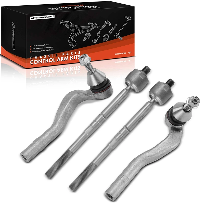 4 Pcs Front Inner & Outer Steering Tie Rod Ends for Mercedes-Benz W222 S65 AMG