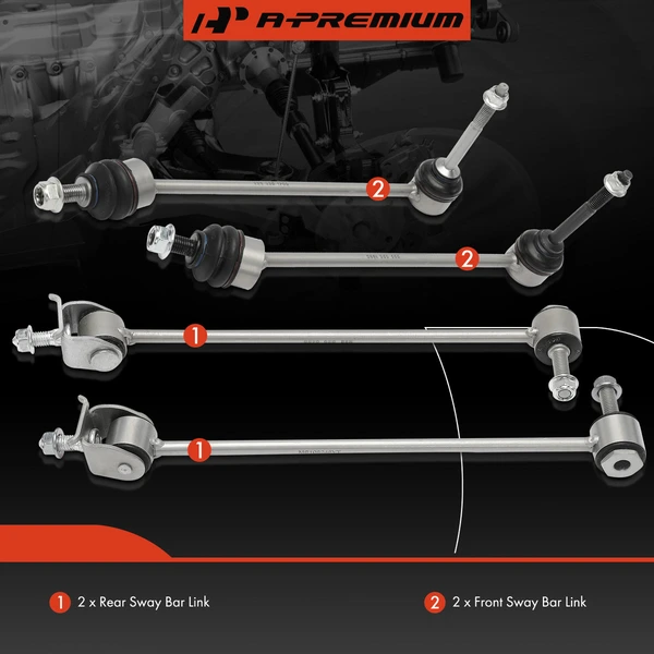 Sway Bar Link, Front & Rear, A-Premium APCA6574