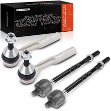 4 Pcs Front Inner & Outer Tie Rod Ends