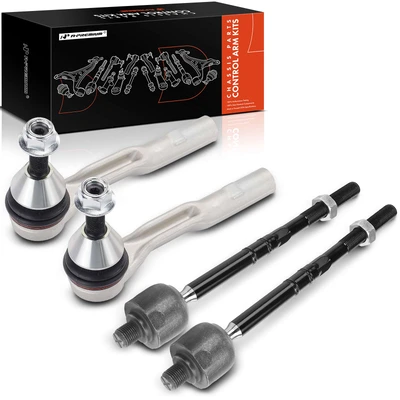 4 Pcs Front Inner & Outer Tie Rod Ends