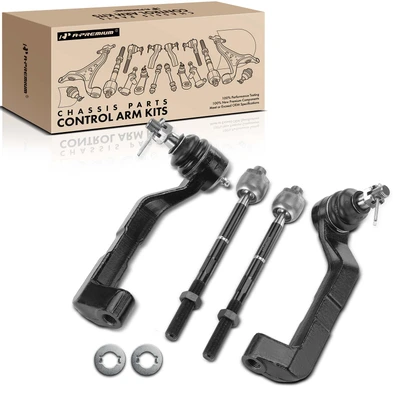 4 Pcs Front Inner & Outer Tie Rod End