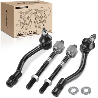 4 Pcs Front Inner & Outer Tie Rod End