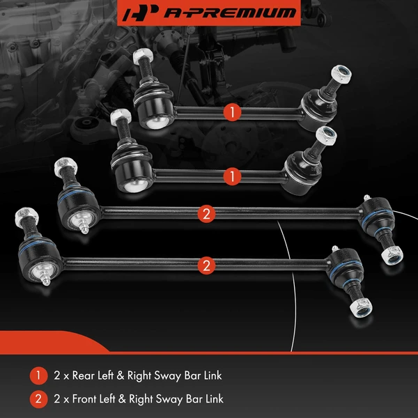 Sway Bar Link, Front & Rear, A-Premium APCA6594