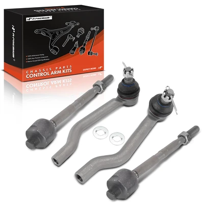 4 Pcs Front Inner & Outer Tie Rod Ends