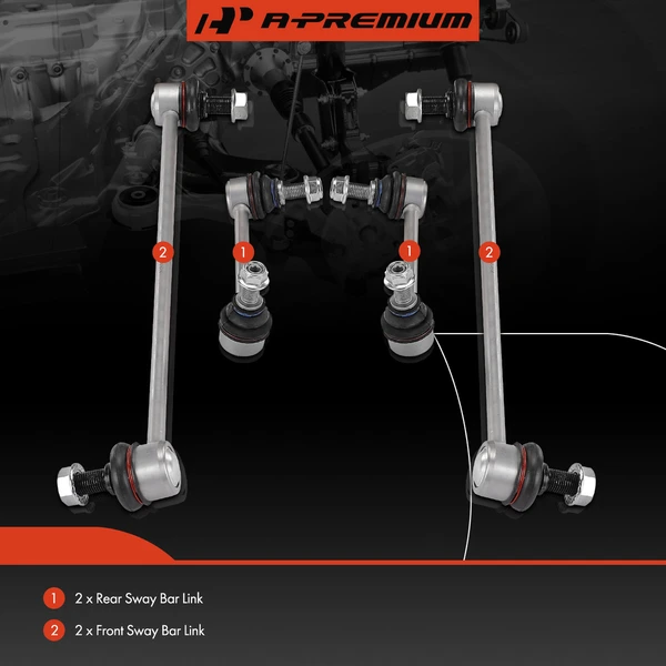 Sway Bar Link, Front & Rear, A-Premium APCA6598