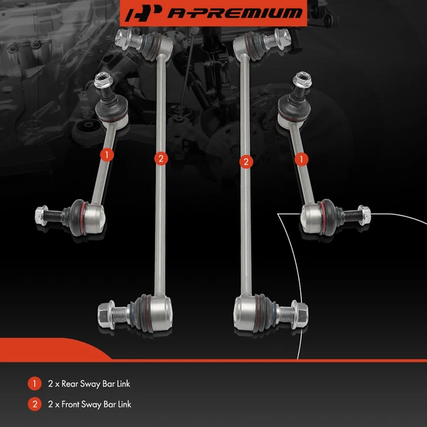 Sway Bar Link, Front & Rear, A-Premium APCA6605