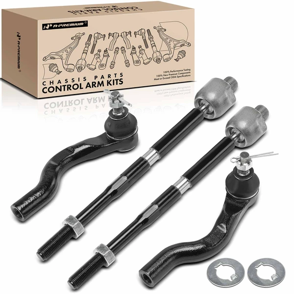 4 Pcs Front Outer & Inner Tie Rod End for Honda CR-V 2017-2023