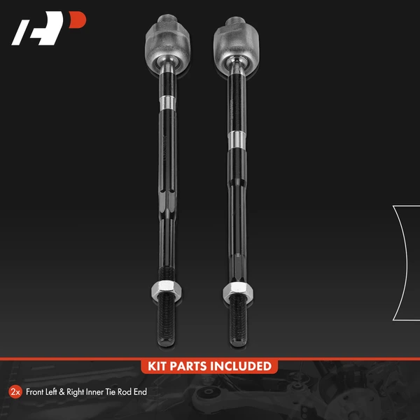2 Pcs Front Inner Tie Rod End Kit for Honda Fit 2007-2008 Hatchback 4-Door GAS