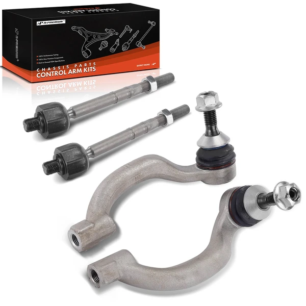 4 Pcs Front Outer & Inner Tie Rod End for Jaguar XF 2009-2015 XFR 2010-2015