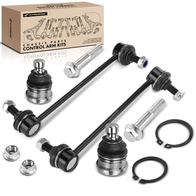 4 Pcs Front Sway Bar Links & Ball Joints